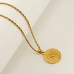 Gold color / 1 Piece Classic Series Retro Geometric Virgo Stainless Steel  Gold Color Unisex Pendant Necklaces Picture8